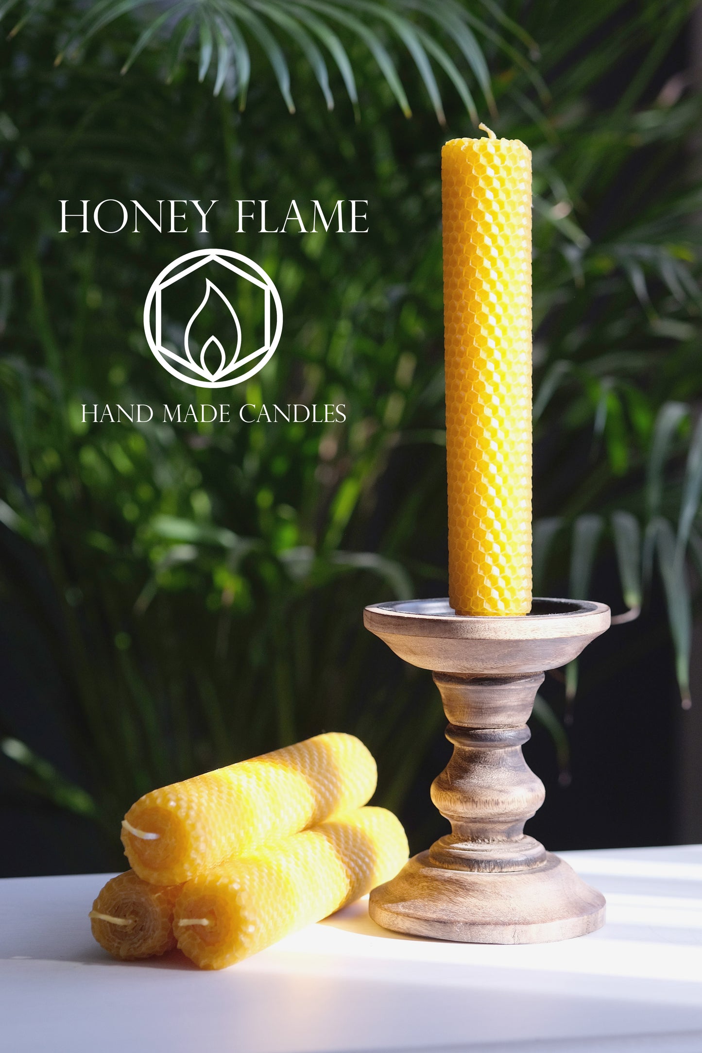 4 x MEDIUM SIZED 100% PURE BEESWAX Pillar Candles ~ 20cm x 3cm ~ Eco-Friendly!