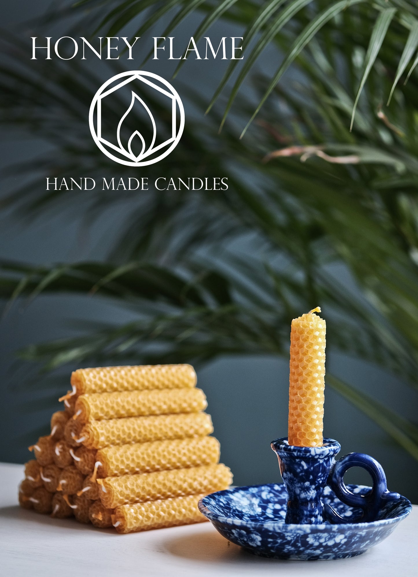 20 x 100% PURE BEESWAX candles - 10cm x 2cm ~ Eco-friendly