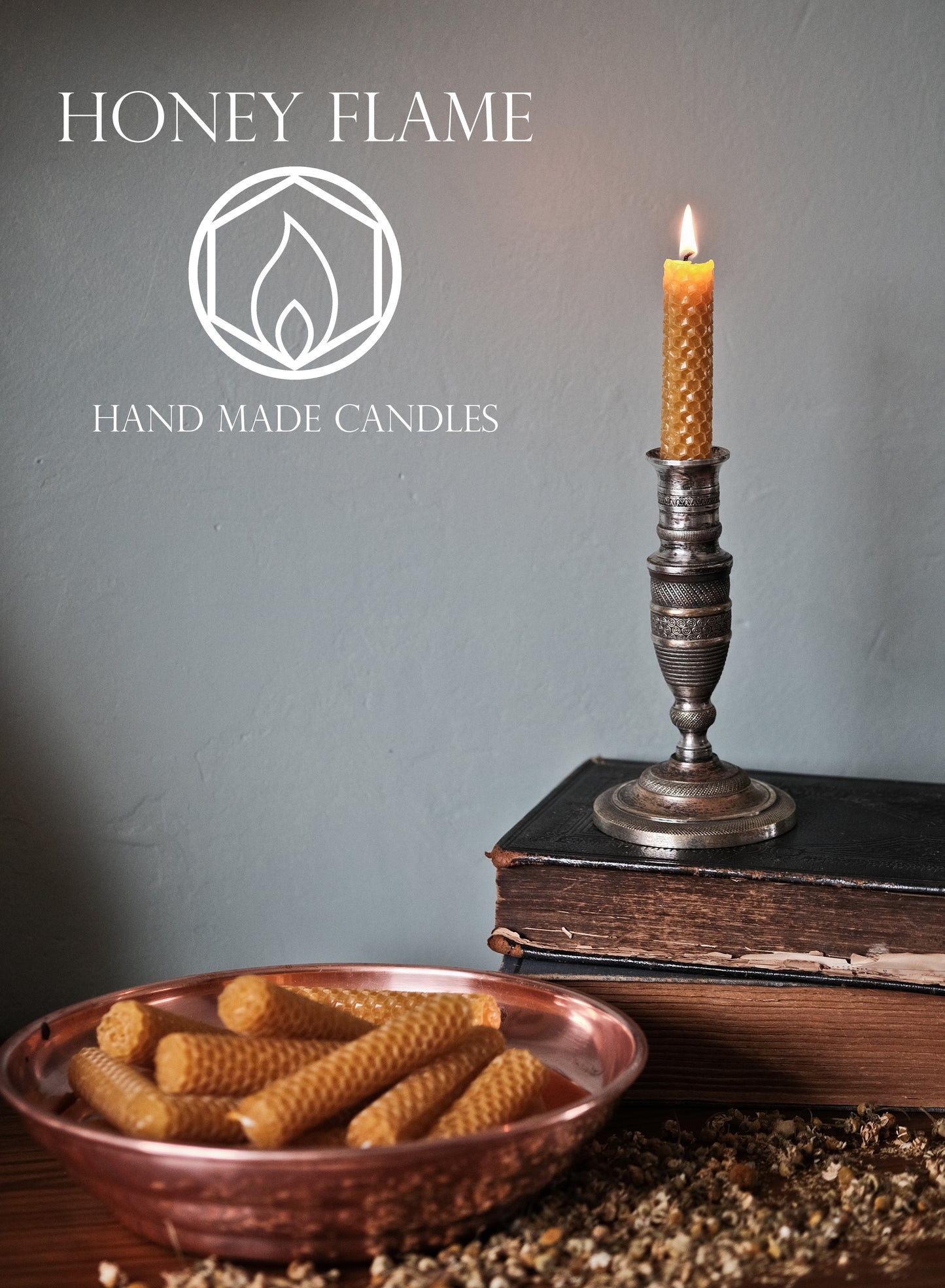 20 x 100% PURE BEESWAX candles - 10cm x 2cm ~ Eco-friendly